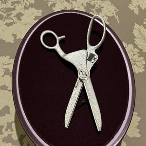 10" Vintage Pinking Shears Scissors Zig Zag Pattern Made In Italy